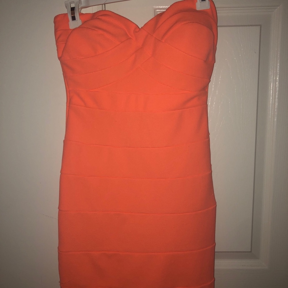 Strapless mini dress